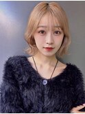 ナチュラルくびれヘア 透け感バング  ショートボブA0106