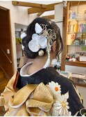 成人式ヘアアレンジシンプルシニョン