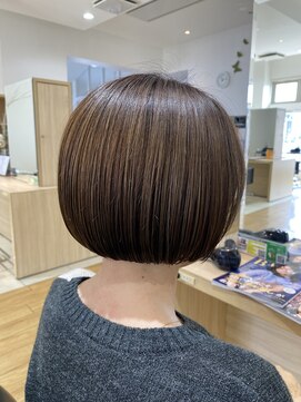 サラ 新宮店(SARA) 【福岡新宮】乾かすだけでまとまるボブ×オリーブブラウン30代