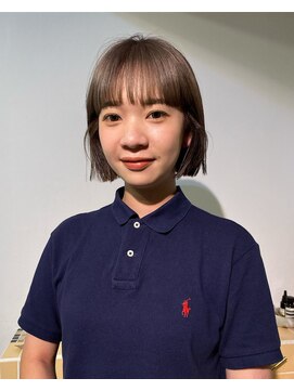 ネルケ 立川(nelke) 韓国ヘアグレージュカラーブリーチ無し髪質改善ボブレイヤーボブ