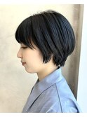 ［岩田莉奈］地毛風縮毛矯正美髪髪質改善ショートボブ　新宿