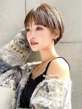 ギークス(GEEKS) 【GEEKS渋谷】マッシュショートボブ/マロンベージュ/秋冬カラー