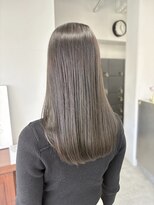 ヘアー アイス 御器所本店(HAIR ICI) ブリーチなし暗めカラー濃いめグレージュ艶髪秋カラー冬カラー