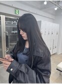 韓国顔まわりレイヤーカットグレージュオリーブベージュブラウン