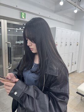 韓国顔まわりレイヤーカットグレージュオリーブベージュブラウン