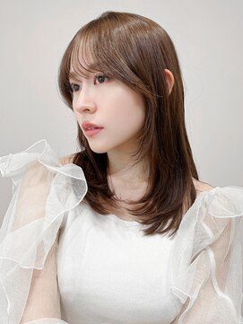 レア 表参道(L'ea) 黒髪 クラゲヘアー オリーブグレー 小顔 ココアベージュ