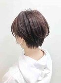 黒髪クラゲヘアーオリーブグレー小顔ココアベージュ