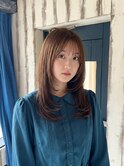 【小顔効果◎】韓国風レイヤー×透明感カラー