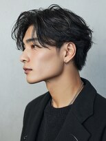 ソウル 福山駅前店(SOUL.) 韓国ヘア センターパート 刈り上げ ニュアンスパーマ 30代
