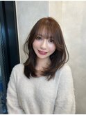 ブリーチなし透明感カラーグレージュケアカラーレイヤー