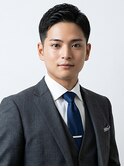 ツーブロックアップバングワイルドビジネスアッシュブラック