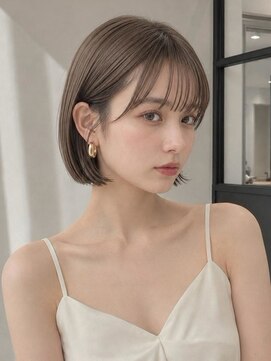 ユーフォリア 青山(Euphoria) 大人可愛いマロンブラウン似合わせ耳かけボブ◎