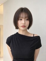 フォト 新宿三丁目(foto) 地毛風縮毛矯正韓国風顔まわりレイヤー小顔ボブ切りっぱなしボブ