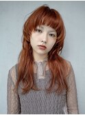 【GEEKS渋谷】秋冬カラー/レイヤー/ロングウルフカット/オン眉