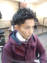 クラッキ ヘアークリエイション(CRAQUE hair creation)&nbsp;ツーブロック+リッジ強めパーマで簡単スタイリング