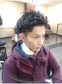 ツーブロック+リッジ強めパーマで簡単スタイリング