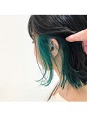 インナーカラーオーロラグリーン☆