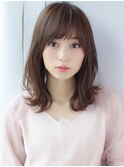 【山口祥】外ハネミディアム大人かわいい小顔前髪20代30代40代◎