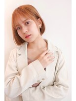 ノースイースト 登戸店(northeast)&nbsp;ミニボブ/ストレート/オレンジカラー