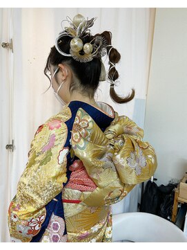 ロカット サロン(Roquat Salon) 成人式着付けとポニーヘアアレンジ【ヘアセット/立川/立川南】