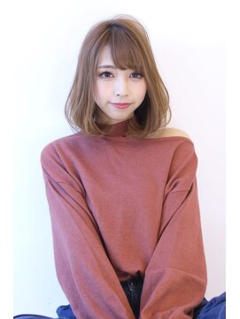 オーロ 緑地公園店(ORO) ローライトココアブラウン大人かわいいゆるふわシアーカラーロブ