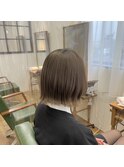 ※外ハネくびれボブレイヤーカット大人ベージュ