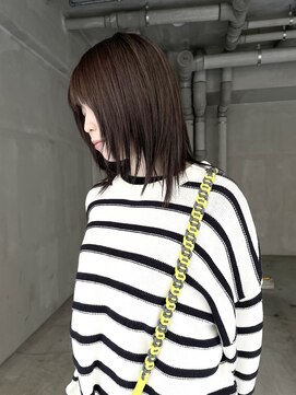 ベンジー 薬院大通店(benji) レイヤーカット/ブラウンカラー/顔まわりカット 薬院