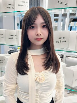 ノエロク 岐阜(noe rok) ブラウンベージュ韓国風レイヤースタイル20代30代