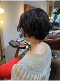 くせ毛風無造作パーマ×ハンサムショート