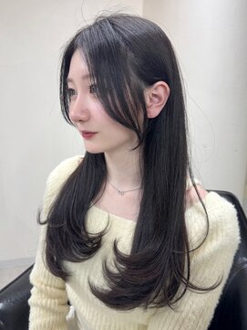 クレム 博多駅店(ChLem) ミディアムレイヤー 艶カラー 暗髪 韓国風 髪質改善 福岡美容室