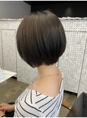 ショートボブ×ダークブラウン