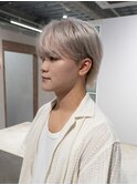 ホワイトブロンド×シースルーマッシュ