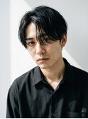 爽やか黒髪ナチュラルセンターパート