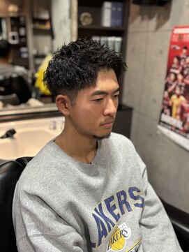 グロウヘアワークス(grow hair works) ツーブロック×ツイストパーマ