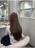 ショコラブラウン/艶髪ロング/髪質改善ストレート/美髪/透明感