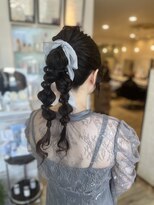 ルシードスタイル　ムースユイット(LUCIDO STYLE mousse8)&nbsp;【ヘアアレンジ】編みおろしポニー