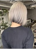 27. ミルクティーブロンド/上質ボブ/ブリーチハイトーン