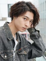 MEN'S HAIR BLEACHi 高崎ruen店【11月上旬オープン(予定)】 【BLEACHi】波打ちツイストスパイラルセンターパート