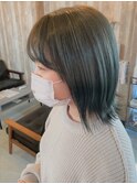 『 透明感オリーブカラー☆ 色落ち楽しむダブルカラー 』