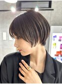 30代40代大人女性/前髪ありショートボブ/ショートヘア/髪質改善