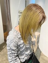 シテン(SITEN)&nbsp;グレージュ×イエロー/ハイブリーチ/デザインカラー