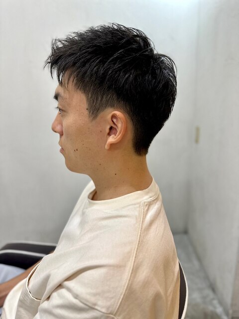 MEN'SHAIRアッシュブラックベリーショート