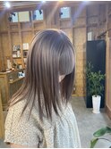 くすみラベンダーベージュ/ダブルカラー/ケアブリーチ/駅南