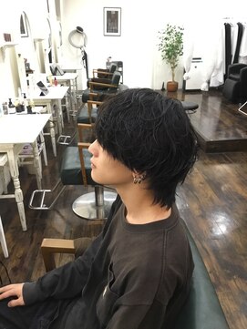 アークス(Ark'ss) ウルフ マッシュ メンズ 波巻き ゆるめ