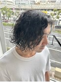 大人ミディアム×濡れ感パーマスタイル【神戸元町】