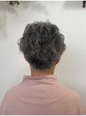 50代60代70代大人ショートグレイカラー似合わせウェーブショート
