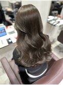 オリーブグレージュ/アッシュグレージュ/髪質改善縮毛矯正
