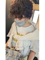 マイレ(maile)&nbsp;【maile】ショート×くせ毛風パーマ×カシスブラウン