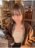 ハイトーンマットベージュ×ボブ