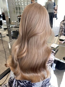 サンクマーケット 渋谷(cinq MARKET) 渋谷ミルクティーベージュハイトーンカラーヘーゼルベージュ30代